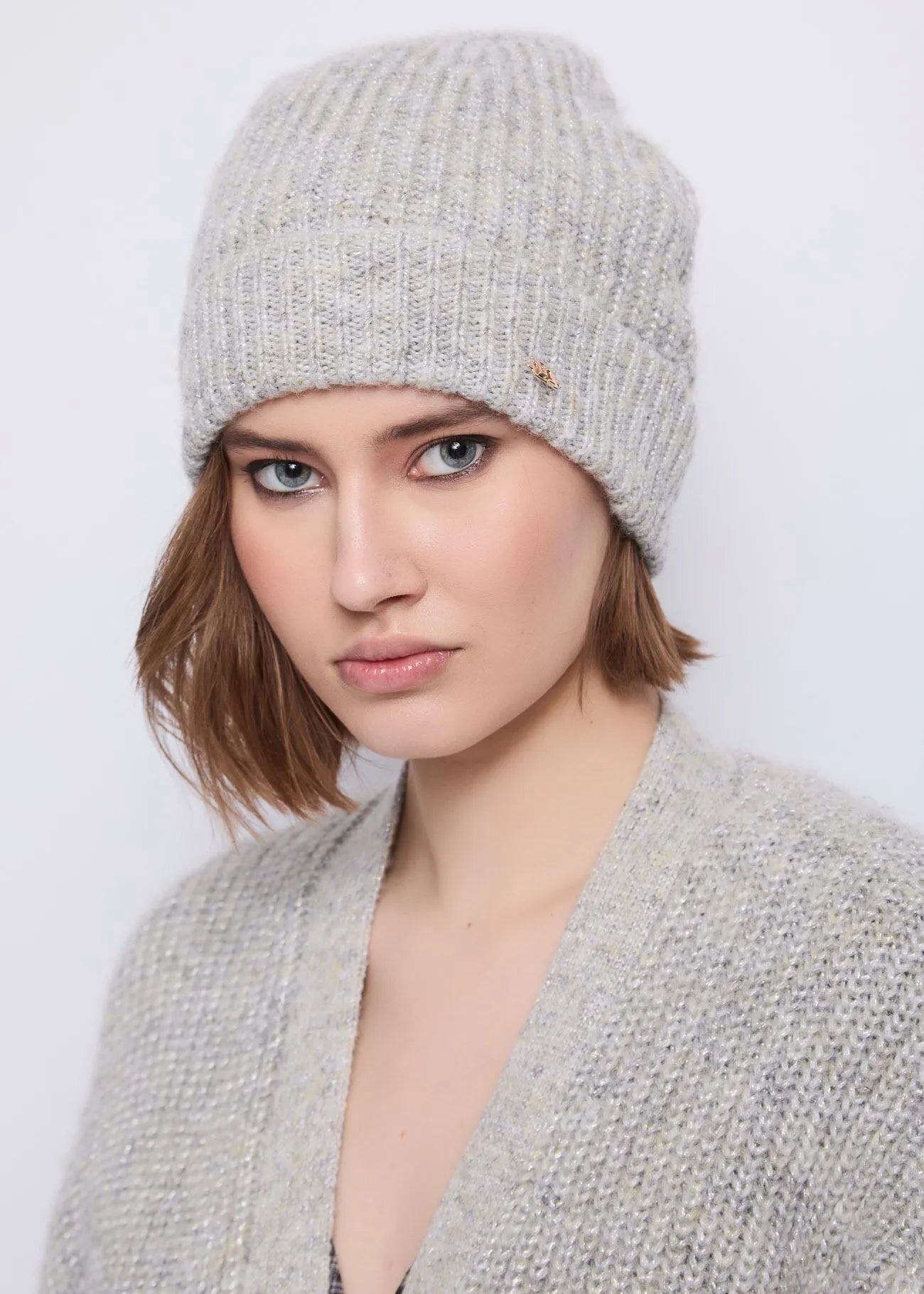 Gaudì women's beanie hat in lurex yarn