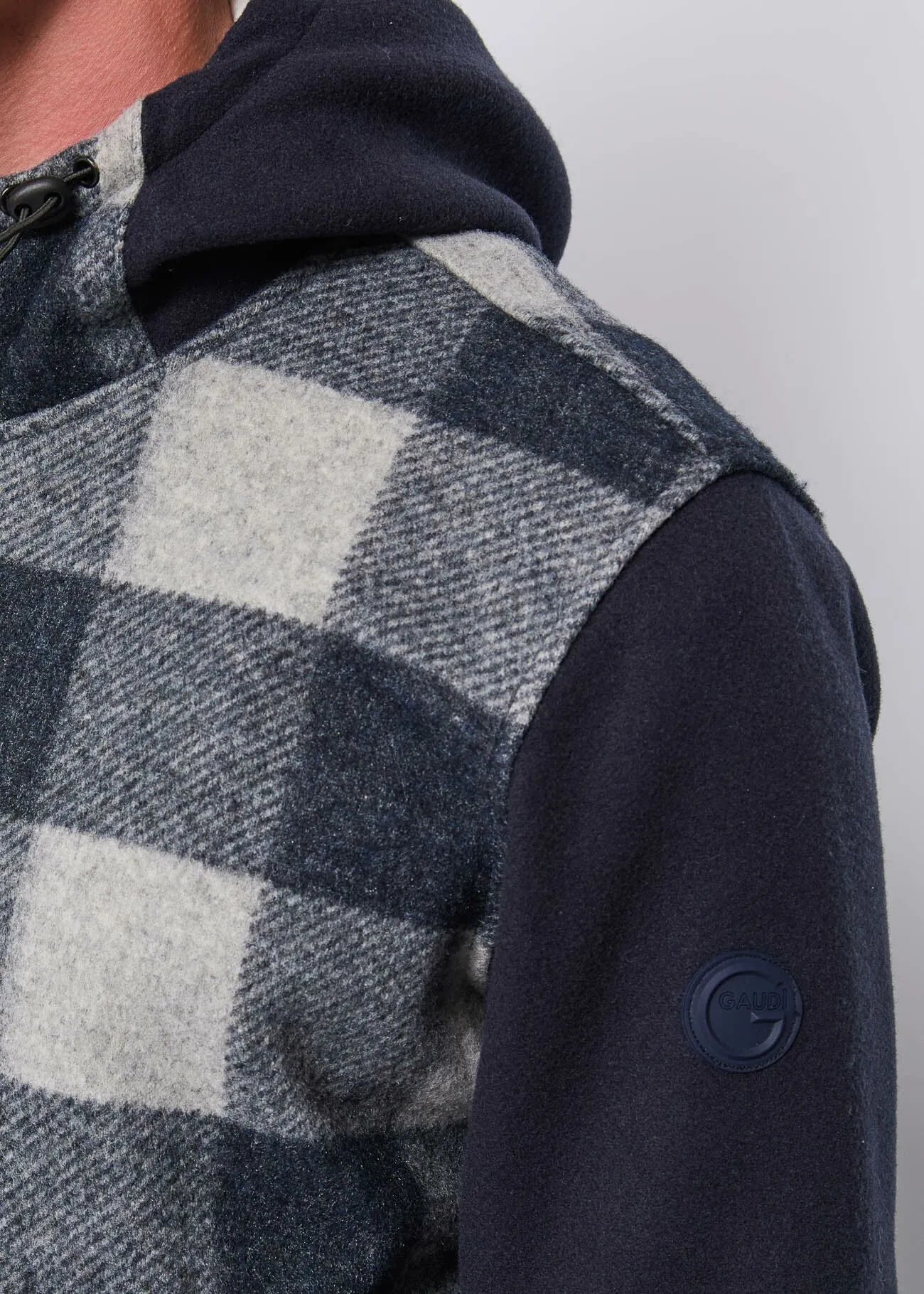 Gaudì checked jacket with hood