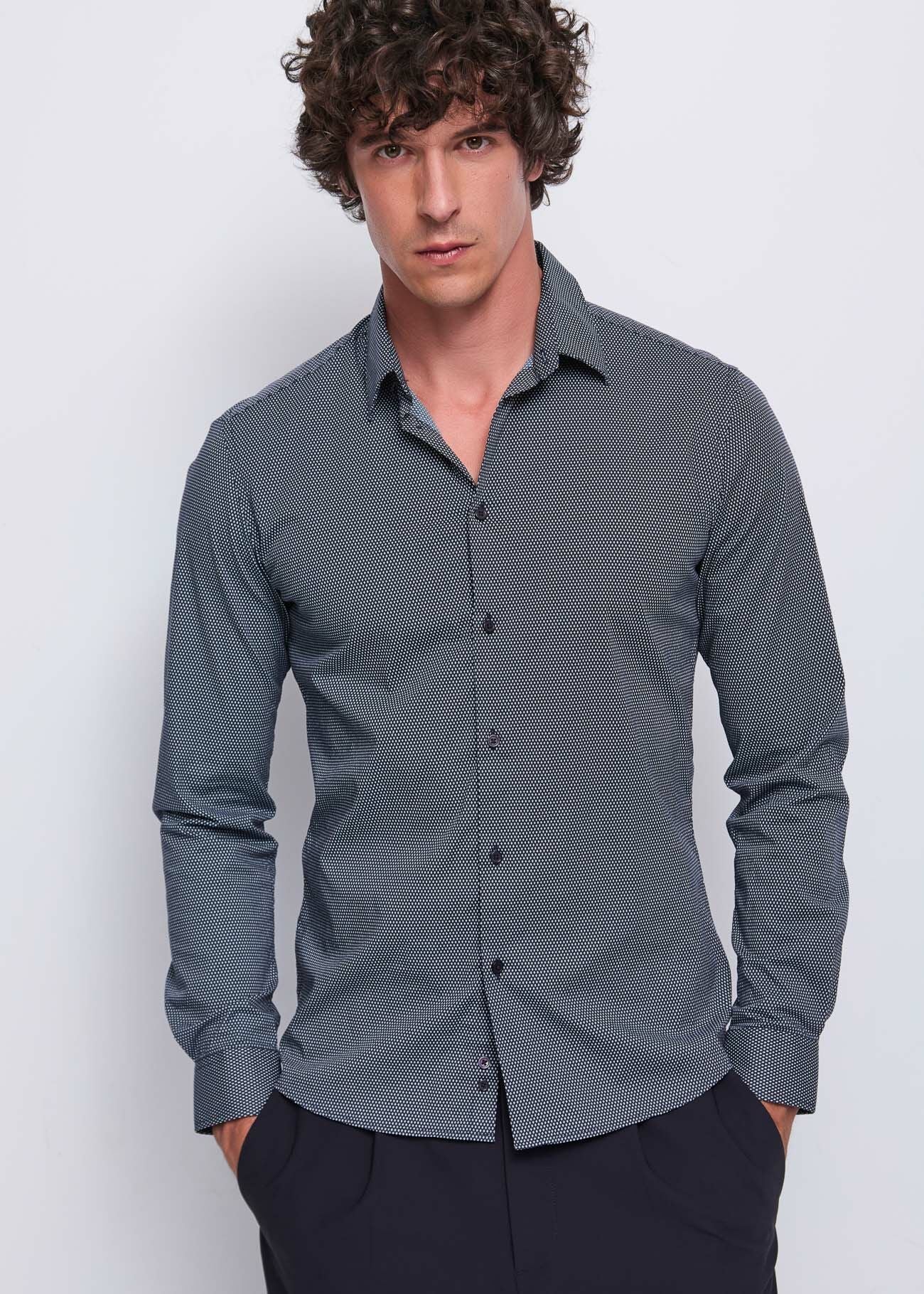 Gaudì printed cotton slim shirt