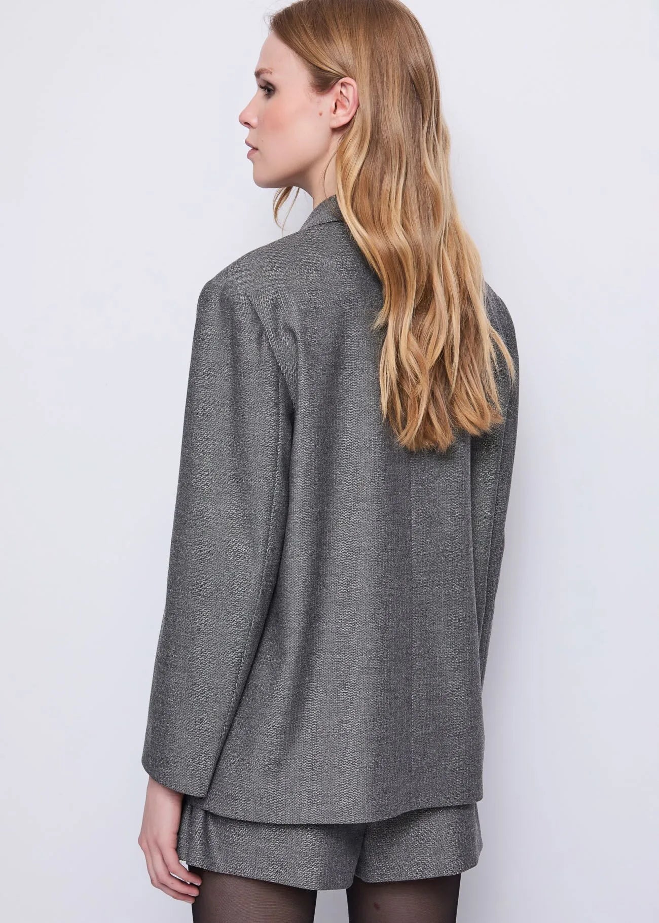 Gaudi' Women's Blazer in Chevron Fabric and Lurex