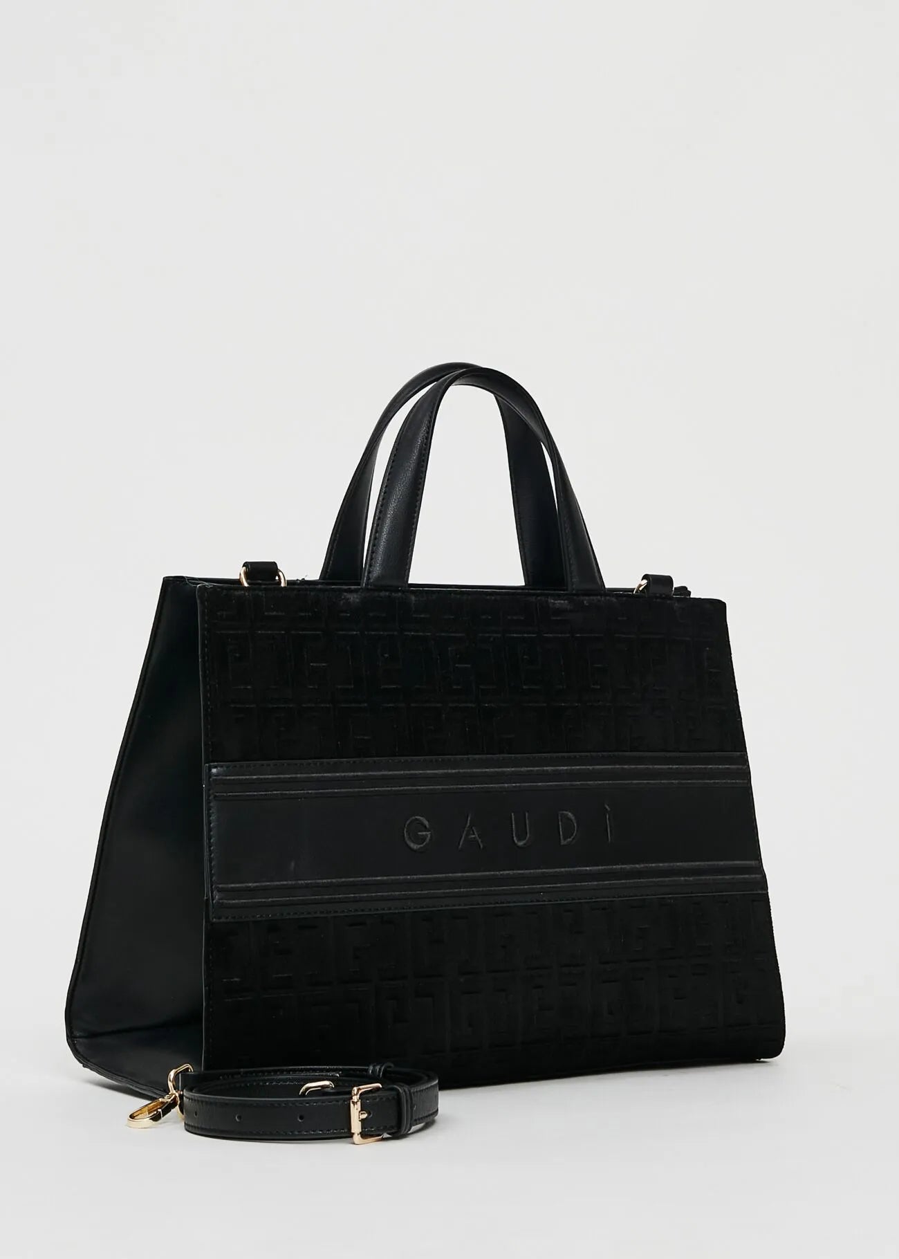 Gaudì black velvet top handle bag