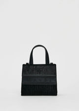 Gaudì black velvet top handle bag