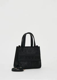 Gaudì black velvet top handle bag