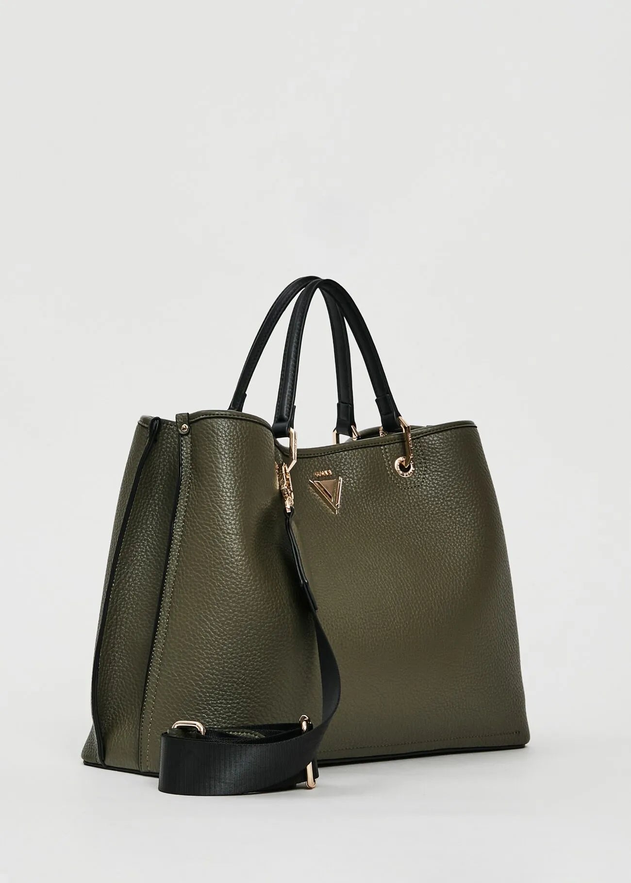 Gaudì green faux leather top handle bag