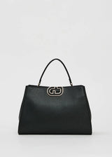 Gaudì black faux leather top handle bag