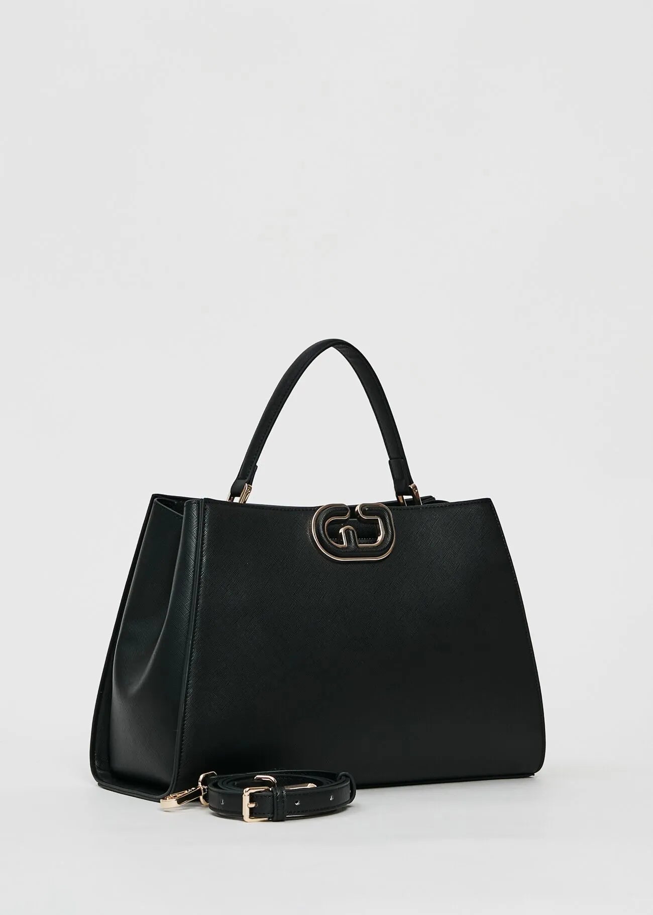 Gaudì black faux leather top handle bag