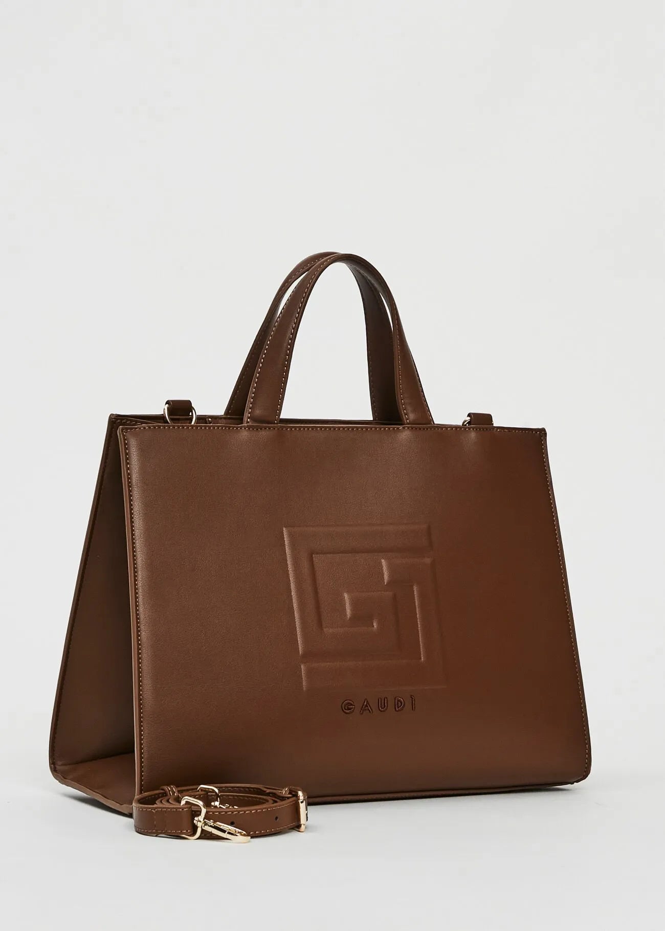 Brown shopping bag with Gaudì logo