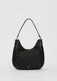 Black hobo bag with Gaudì jacquard logo