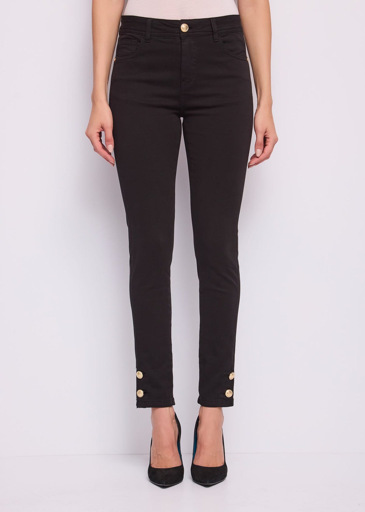 Pantaloni skinny da donna in twill