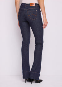 Jeans bootcut da donna in cotone elasticizzato