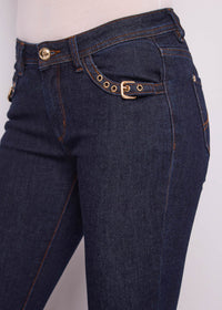 Jeans bootcut da donna in cotone elasticizzato
