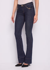 Jeans bootcut da donna in cotone elasticizzato