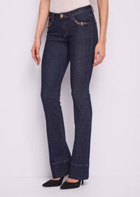 Jeans bootcut da donna in cotone elasticizzato