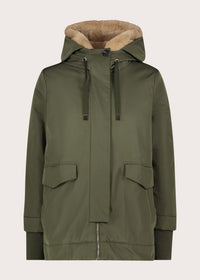Parka da donna con pelliccia sintetica