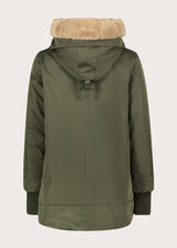 Parka da donna con pelliccia sintetica