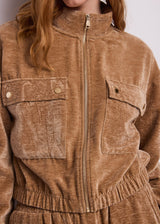 Giacca da donna con collo alto e zip