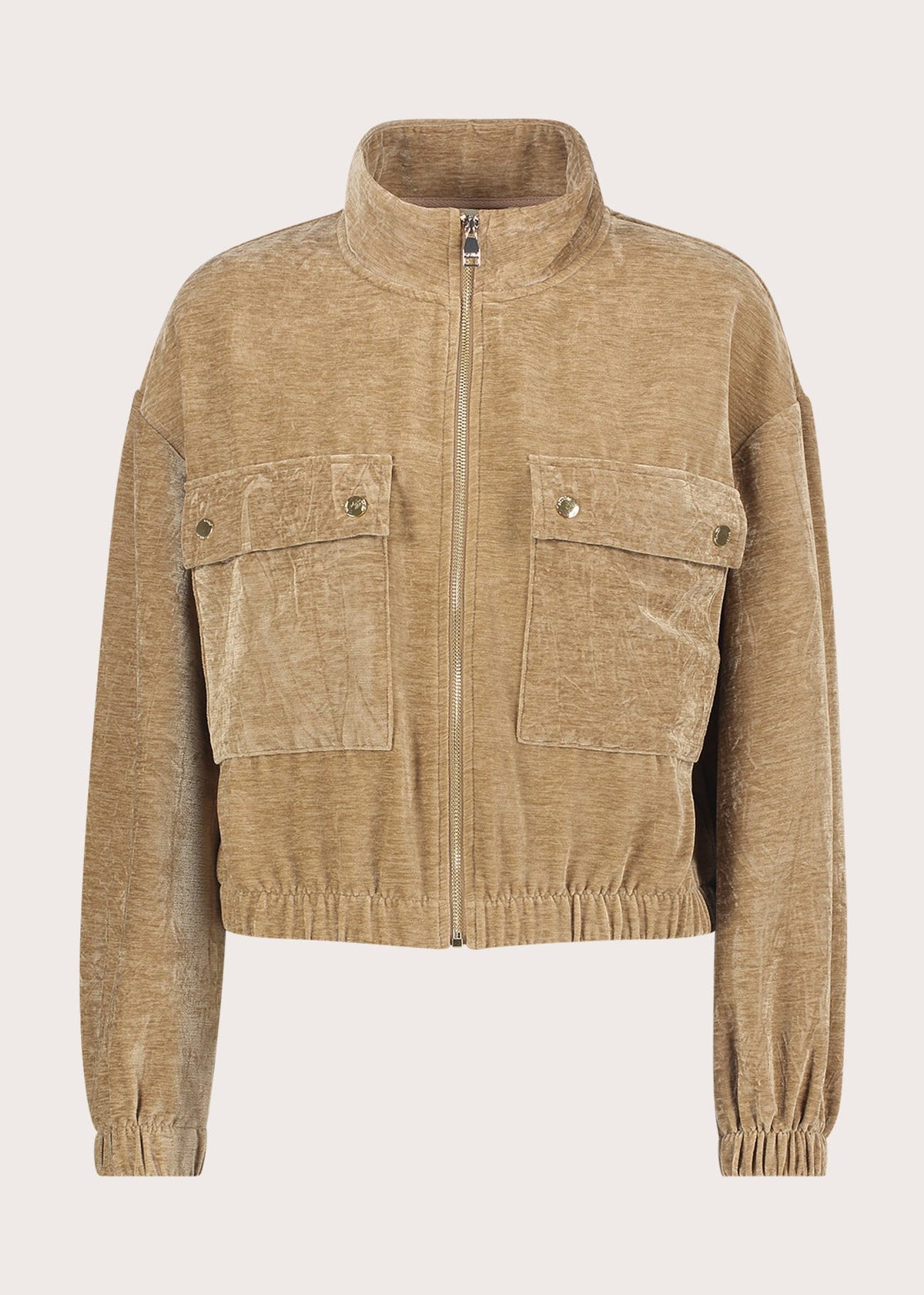 Giacca da donna con collo alto e zip