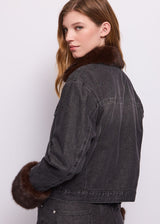 Giacca da donna in denim di cotone