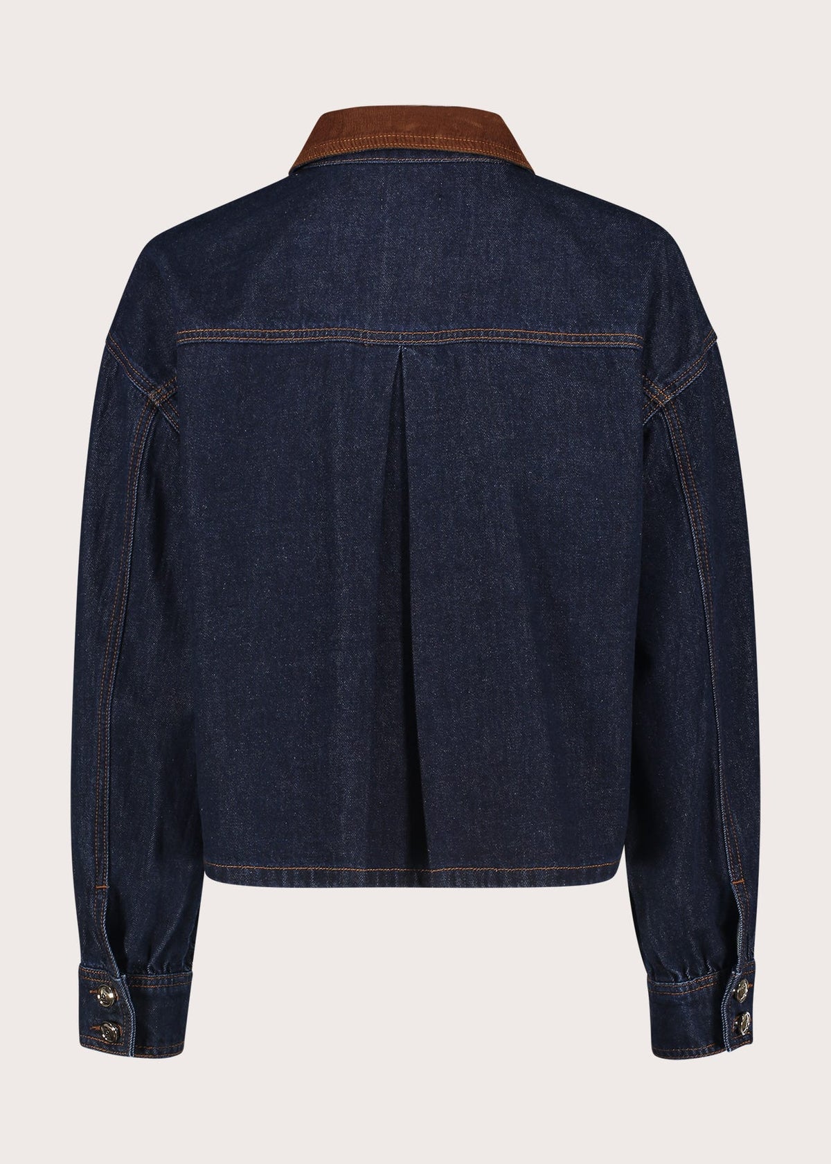 Giacca da donna in denim con bottoni dorati