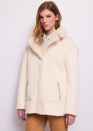 Cappotto da donna con pelliccia sintetica