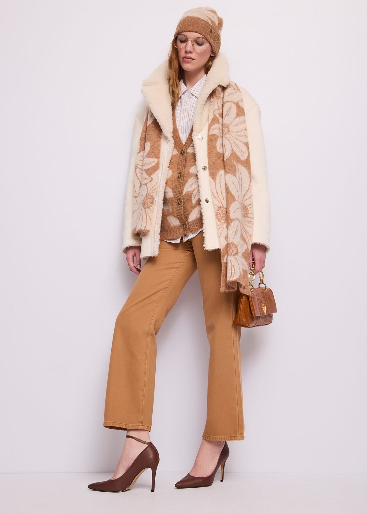 Cappotto da donna con pelliccia sintetica