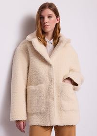 Cappotto da donna con pelliccia sintetica