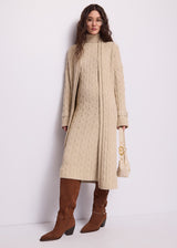 Cardigan da donna in maglia a trecce
