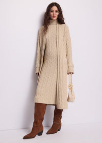 Cardigan da donna in maglia a trecce