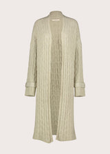 Cardigan da donna in maglia a trecce