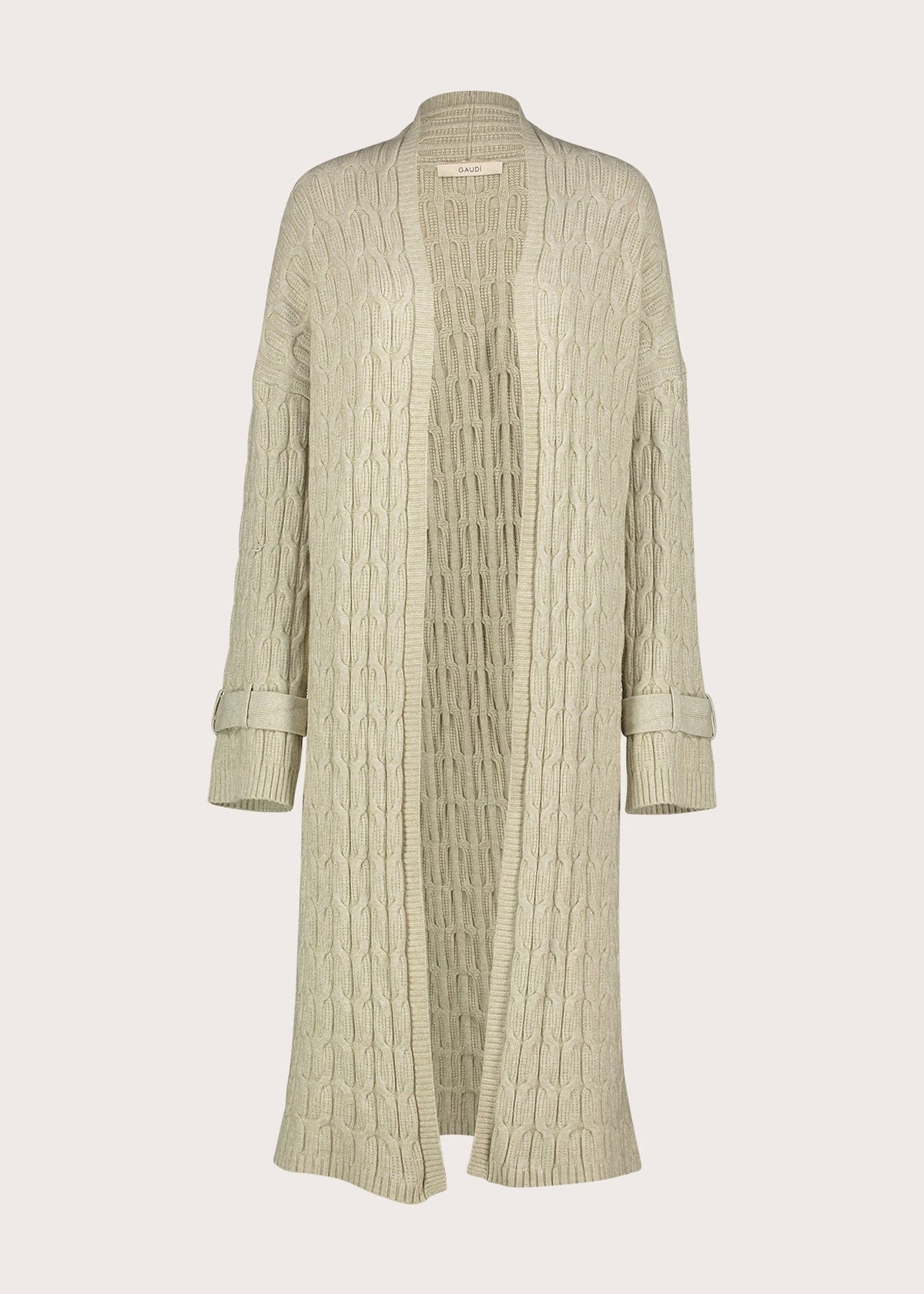 Cardigan da donna in maglia a trecce