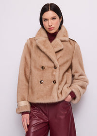 Peacoat doppiopetto da donna con revers