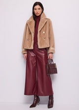 Peacoat doppiopetto da donna con revers