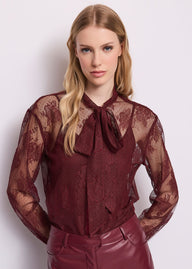 Camicia da donna con collo a foulard