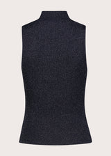 Top da donna in viscosa con collo alto