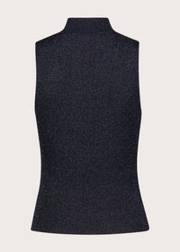 Top da donna in viscosa con collo alto