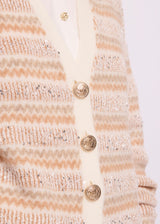 Cardigan a righe da donna con paillettes