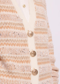 Cardigan a righe da donna con paillettes
