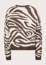 Maglia girocollo da donna in filato jacquard