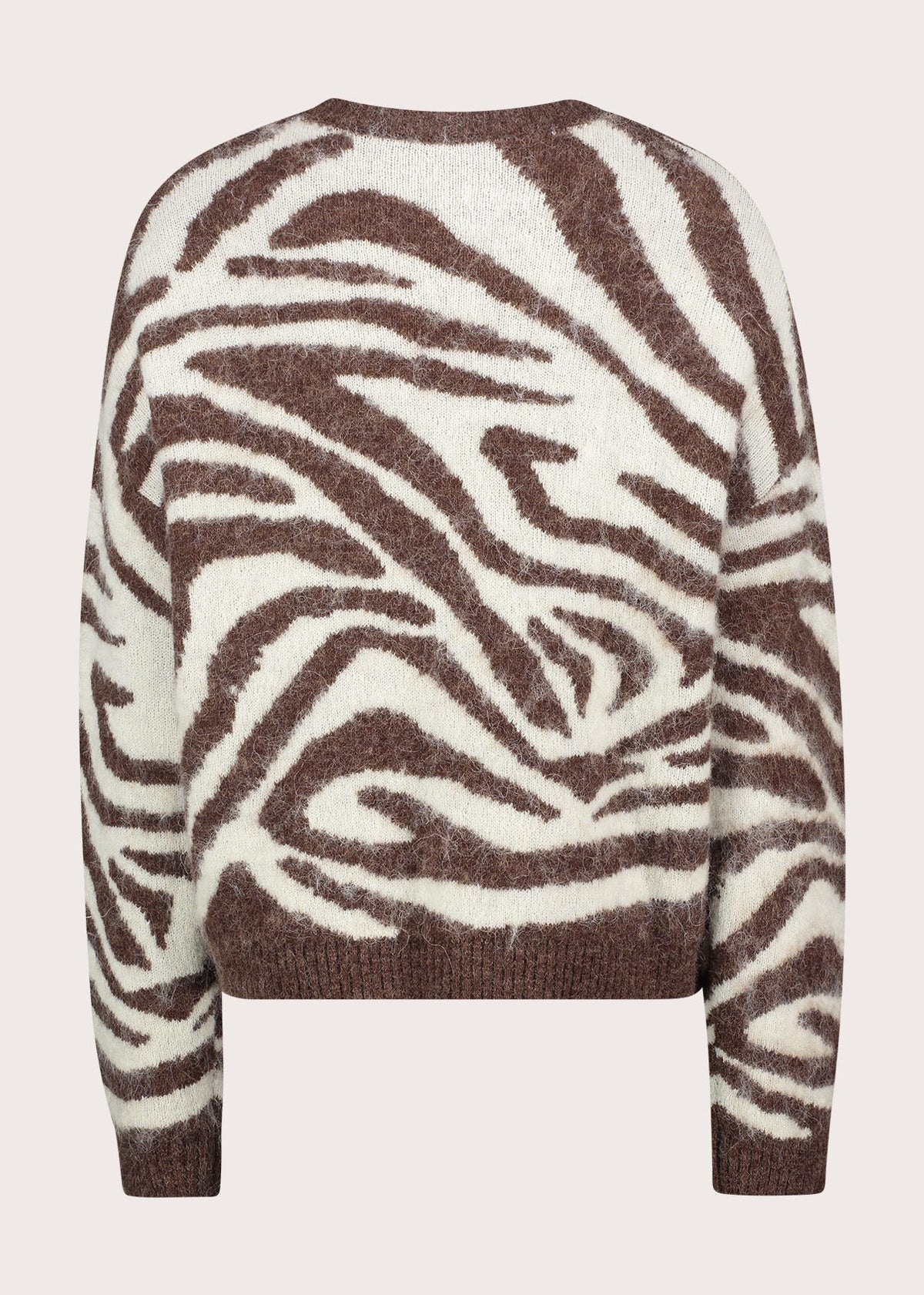 Maglia girocollo da donna in filato jacquard