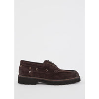 Scarpe da barca uomo scamosciate marroni