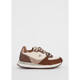 Sneaker running donna glitter noisette