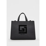 Shopping bag donna nera logo
