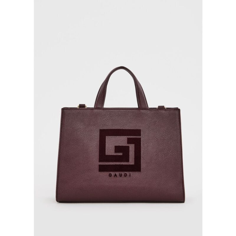Shopping bag donna bordeaux