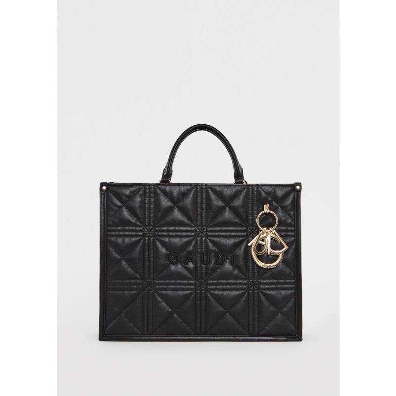 Shopping bag matelassé donna nera