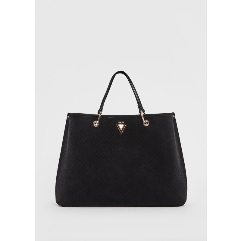 Shopping bag intrecciata donna nera