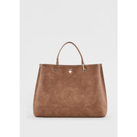 Shopping bag intrecciata donna beige