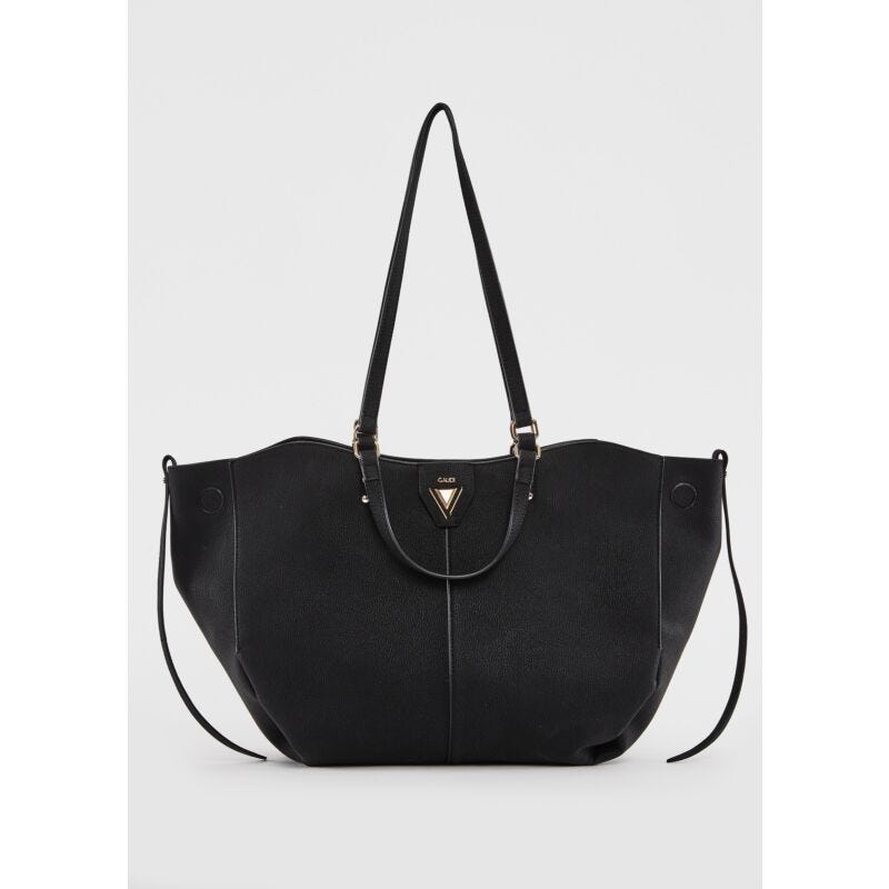 Shopping bag donna nera con pochette