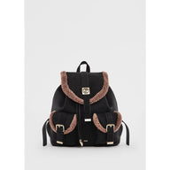 Zaino donna nero con teddy