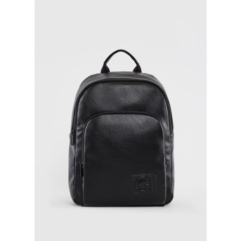 Zaino uomo nero in similpelle