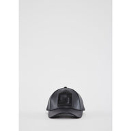 Cappello baseball donna similpelle nero